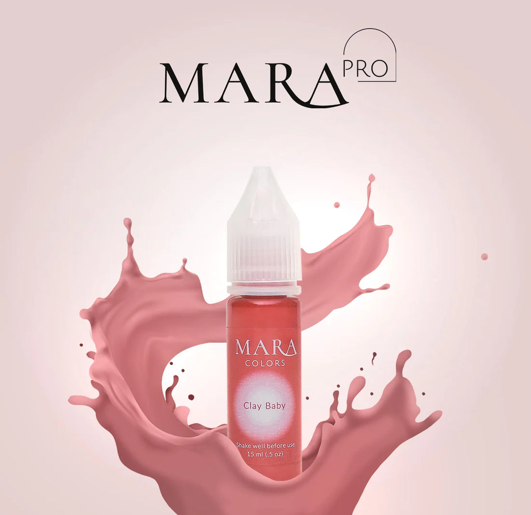 Clay Baby 15ml lip pigment, permanent makeup pigment by Mara Colors, Mara Pro pigments with pigment