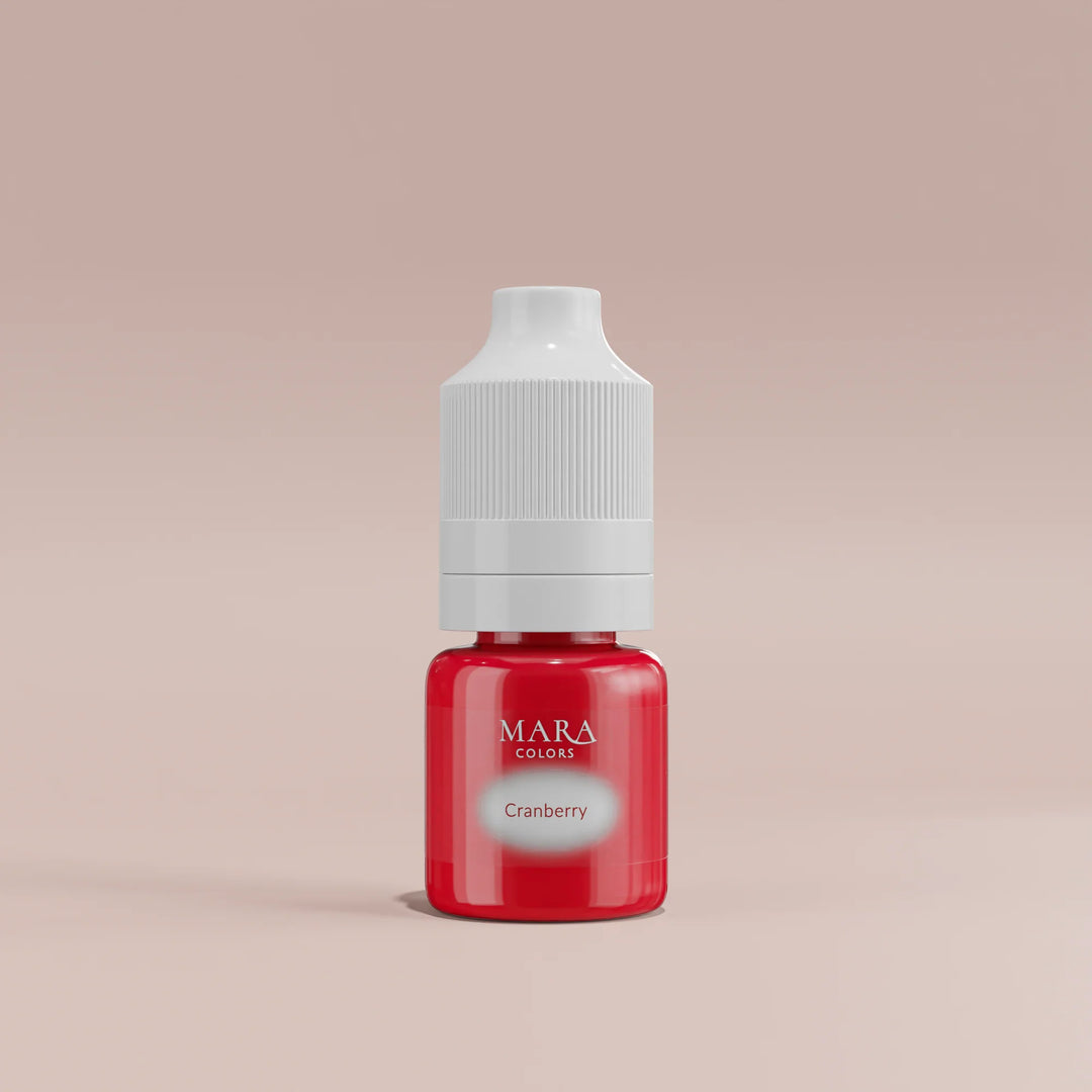 Cranberry 7ml lip pigment, permanent makeup pigment by Mara Colors, Mara Pro pigments