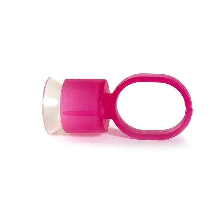Pink Disposable Pigment/Ink Ring with Sponge side view close up