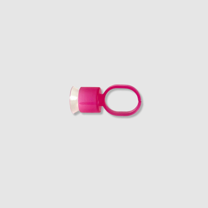 Pink Disposable Pigment/Ink Ring with Sponge side view
