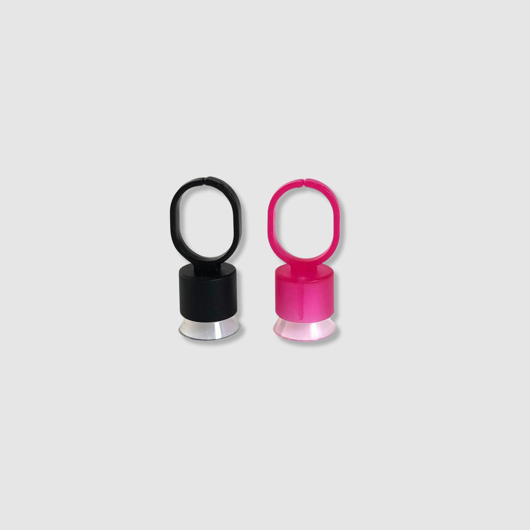 Black and Pink Disposable Pigment/Ink Ring with Sponge side view