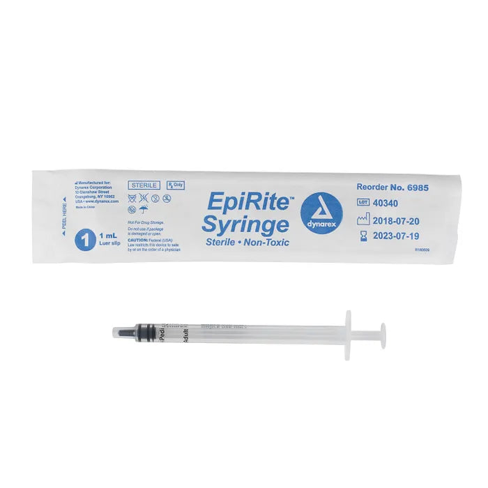 Dynarex Epirite Syringe 1CC 100 pieces per box, SMP Supplies