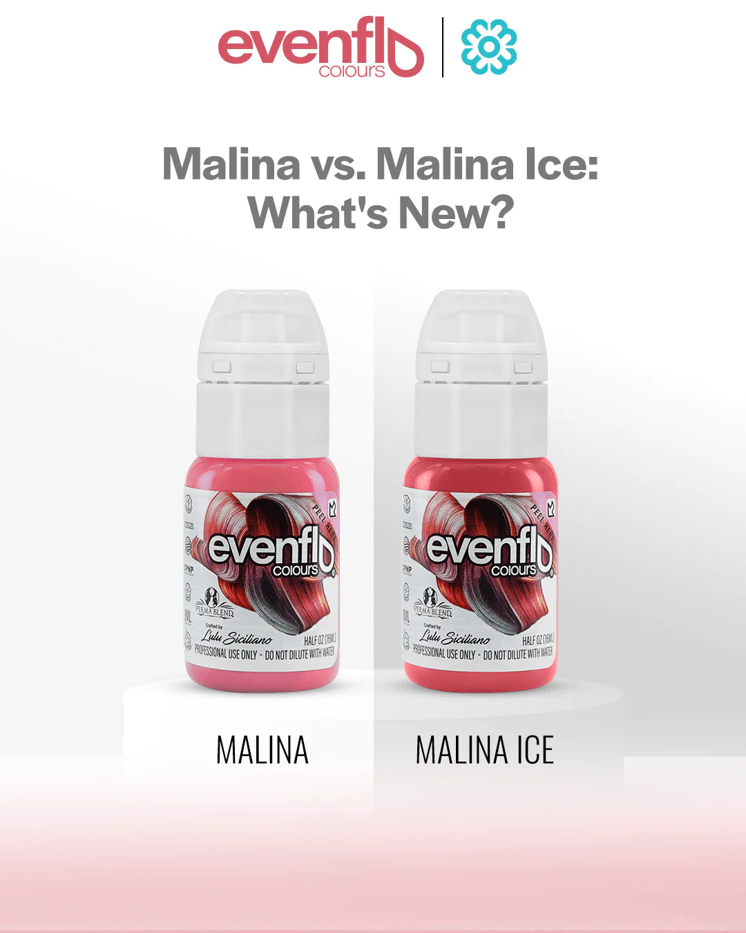 Malina Ice Pigment by Evenflo Pigments, Perma Blend Luxe Pigment, Lip Pigment by Evenflo with Malina pigment