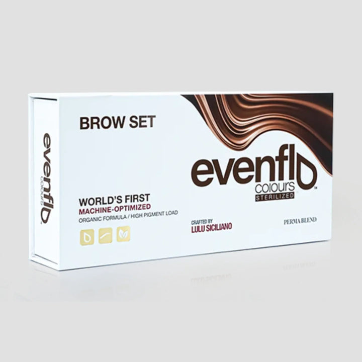 Evenflo Colours Brow Set, Eyebrow pigments for micropigmentation and permanent makeup by Perma Blend front view