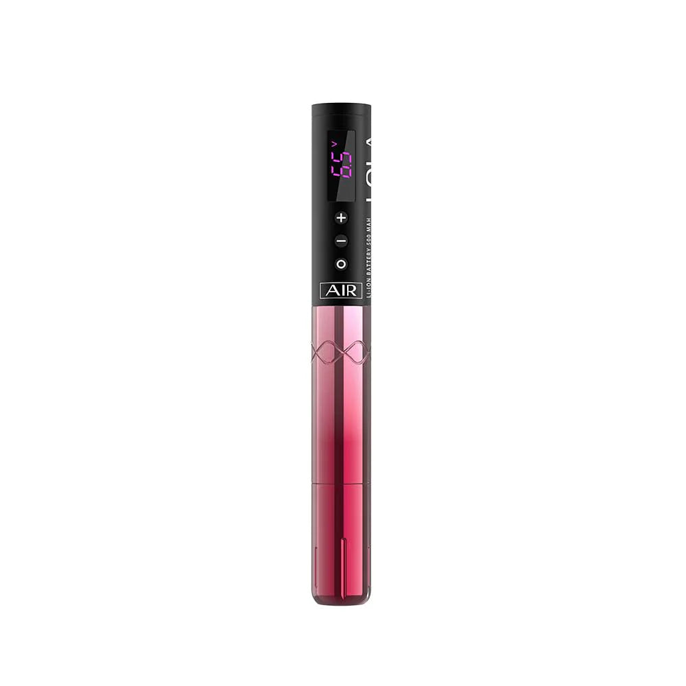 EZ LOLA AIR PMU Pen Wireless tattoo machine in Pink Gradient and Black