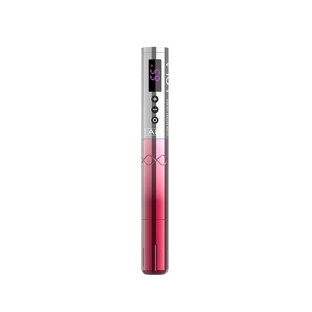 EZ LOLA AIR PMU Pen Wireless tattoo machine in Pink Gradient and Silver 