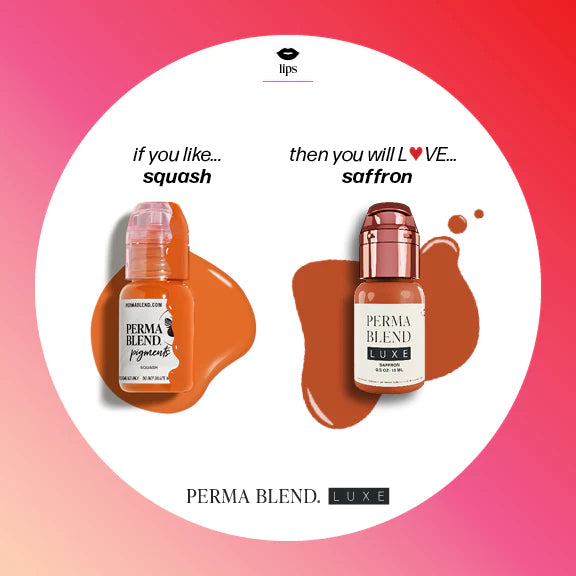 Perma Blend Luxe Pigment Saffron Lip Pigment, Permanent Makeup Pigment compared to Squash