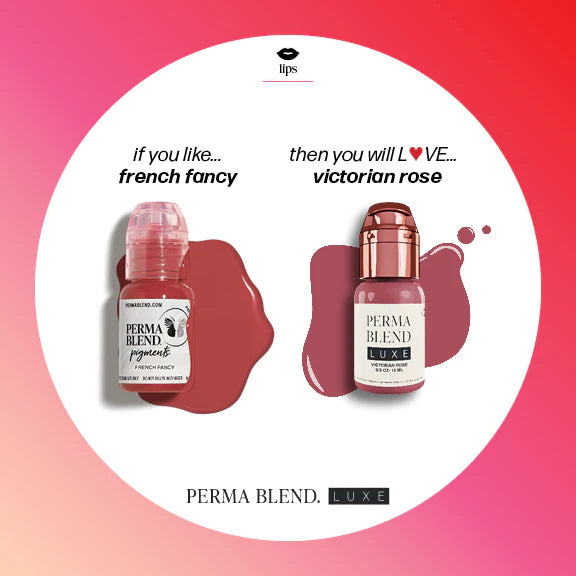 Perma Blend Luxe Pigment Victorian Rose Lip Pigment, Permanent Makeup Pigment compared to French Fancy