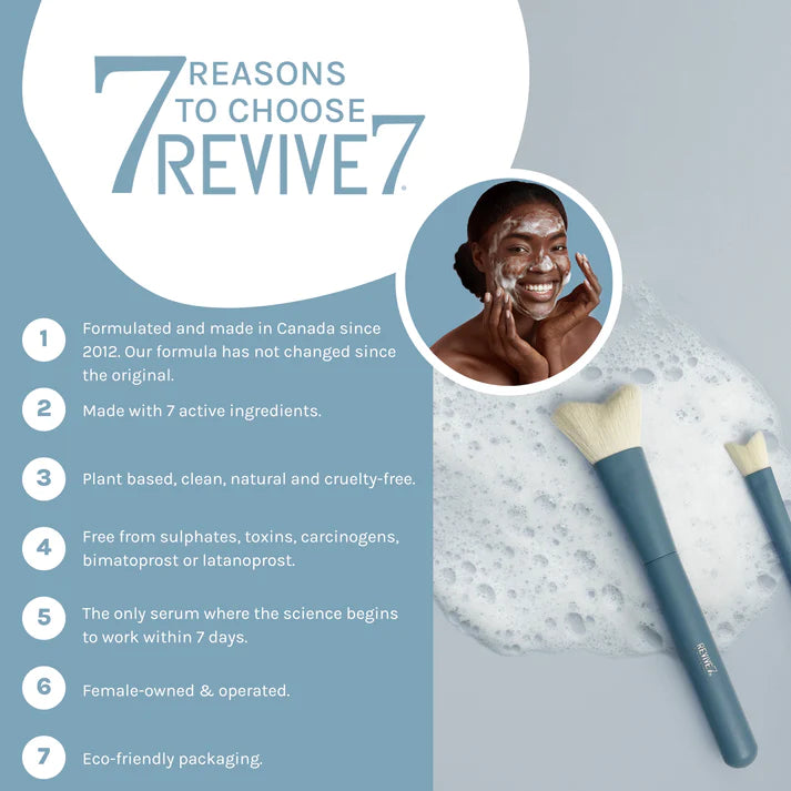 Revive7 Total Cleansing Brush by Toronto Brow Shop, benefits chart