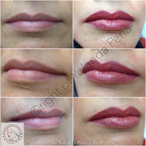 Valentine Kiss by Li Pigments, Li Aqua Pigment line, micropigmentation pigment, lip pigment healed results 1