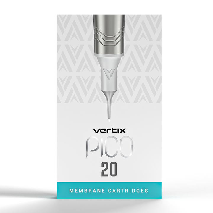 Vertix Pico Membrane Needle cartridges, Permanent makeup needle cartridges, MicroBeau, front view