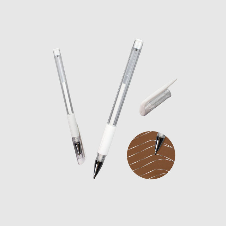 White Marker pen - White Surgical Marker Pen by Toronto Brow Shop with practice skin