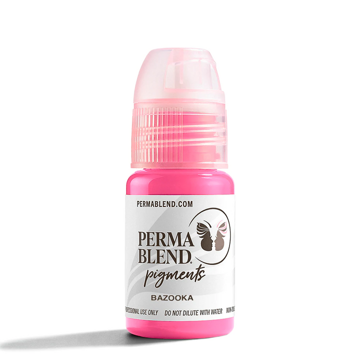 Bazooka lip pigment by Perma Blend, permanent makeup pigment for micropigmentation, front view