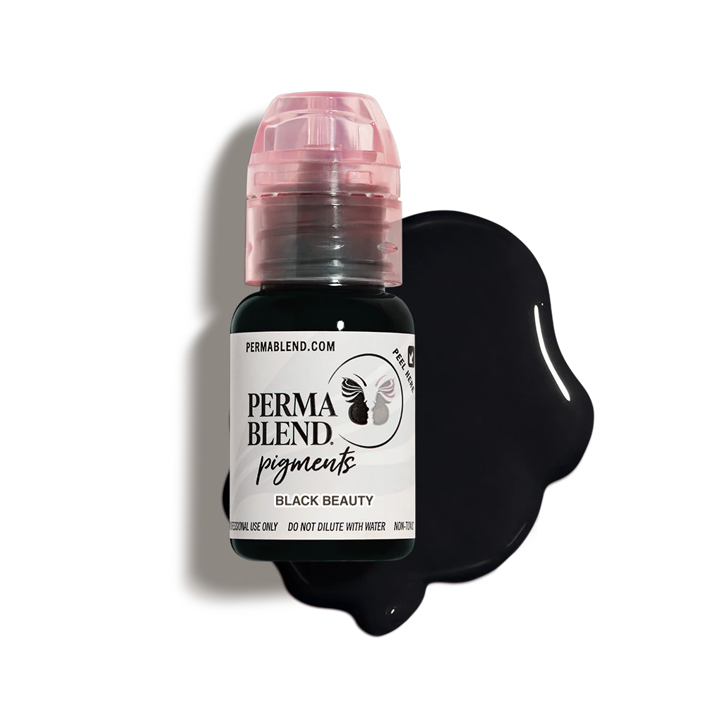 Black Beauty, eyeliner pigment for permament makeup by Perma Blend with colour