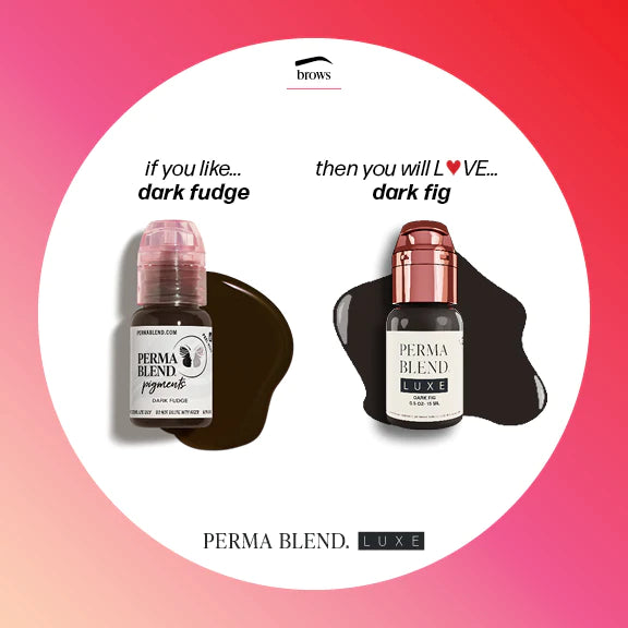 Dark Fig Perma Blend Luxe pigment, compared to Dark Fudge Perma Blend pigment