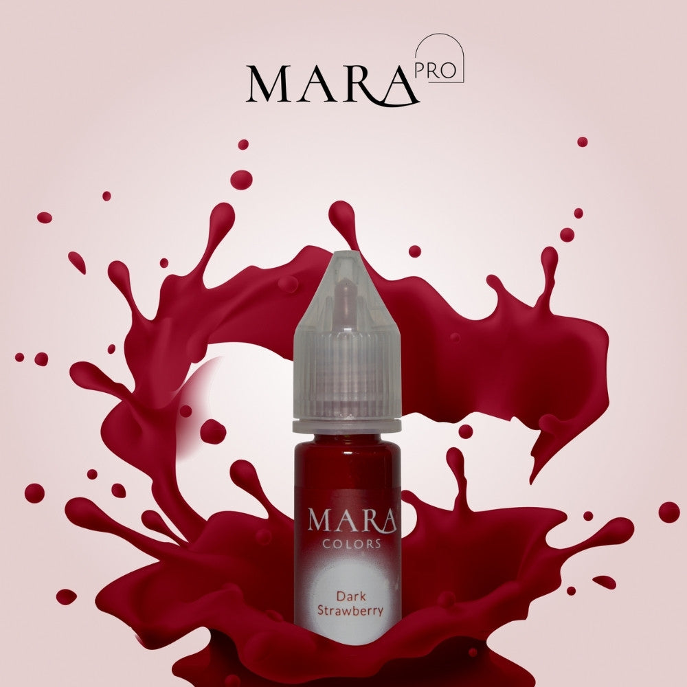 Dark Strawberry lip pigment, permanent makeup pigment by Mara Colors, Mara Pro pigments with Pigment