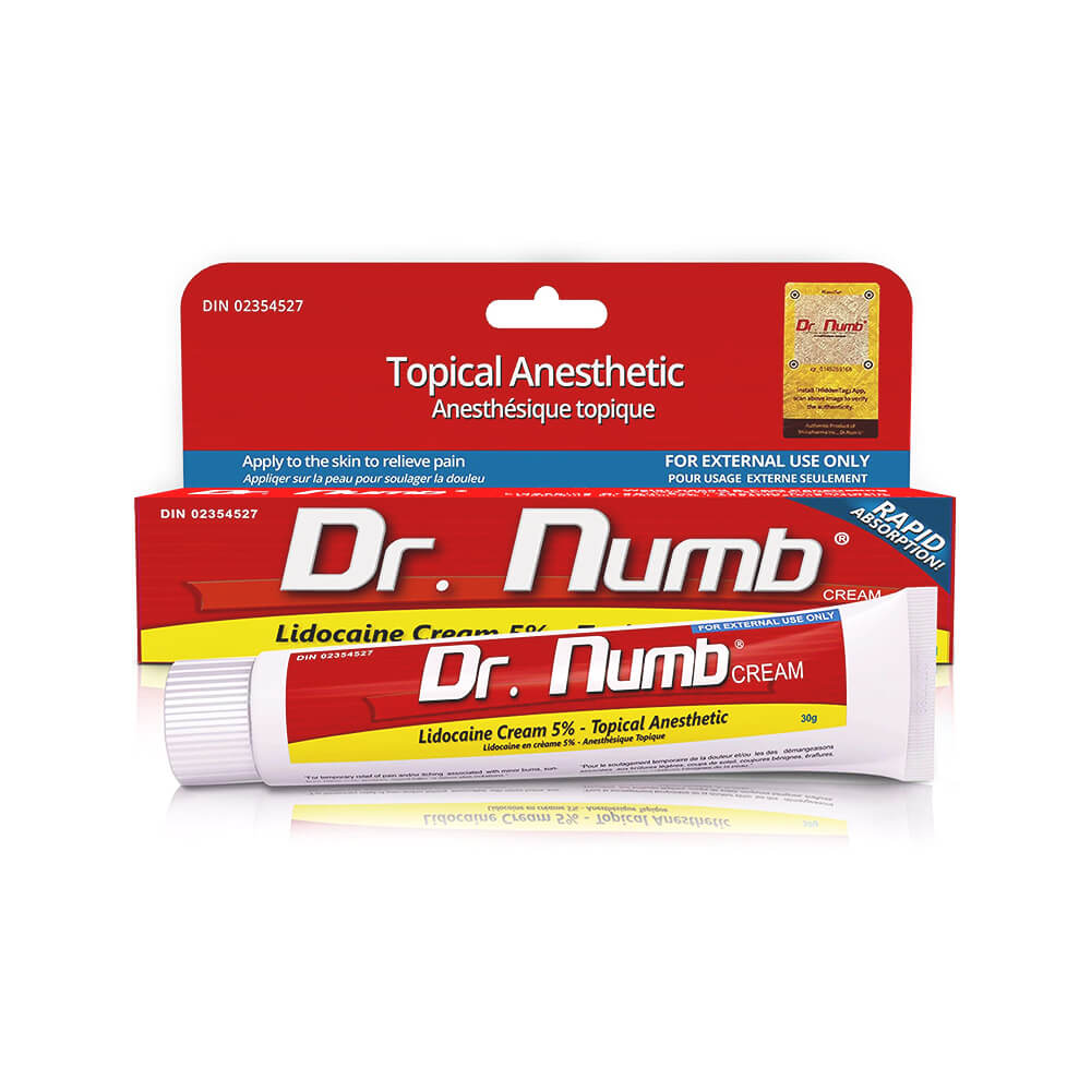 Dr. Numb Numbing cream, permanent makeup numbing cream, topical anesthetic, numbing gel, pmu numbing cream, lidocaine cream new tube