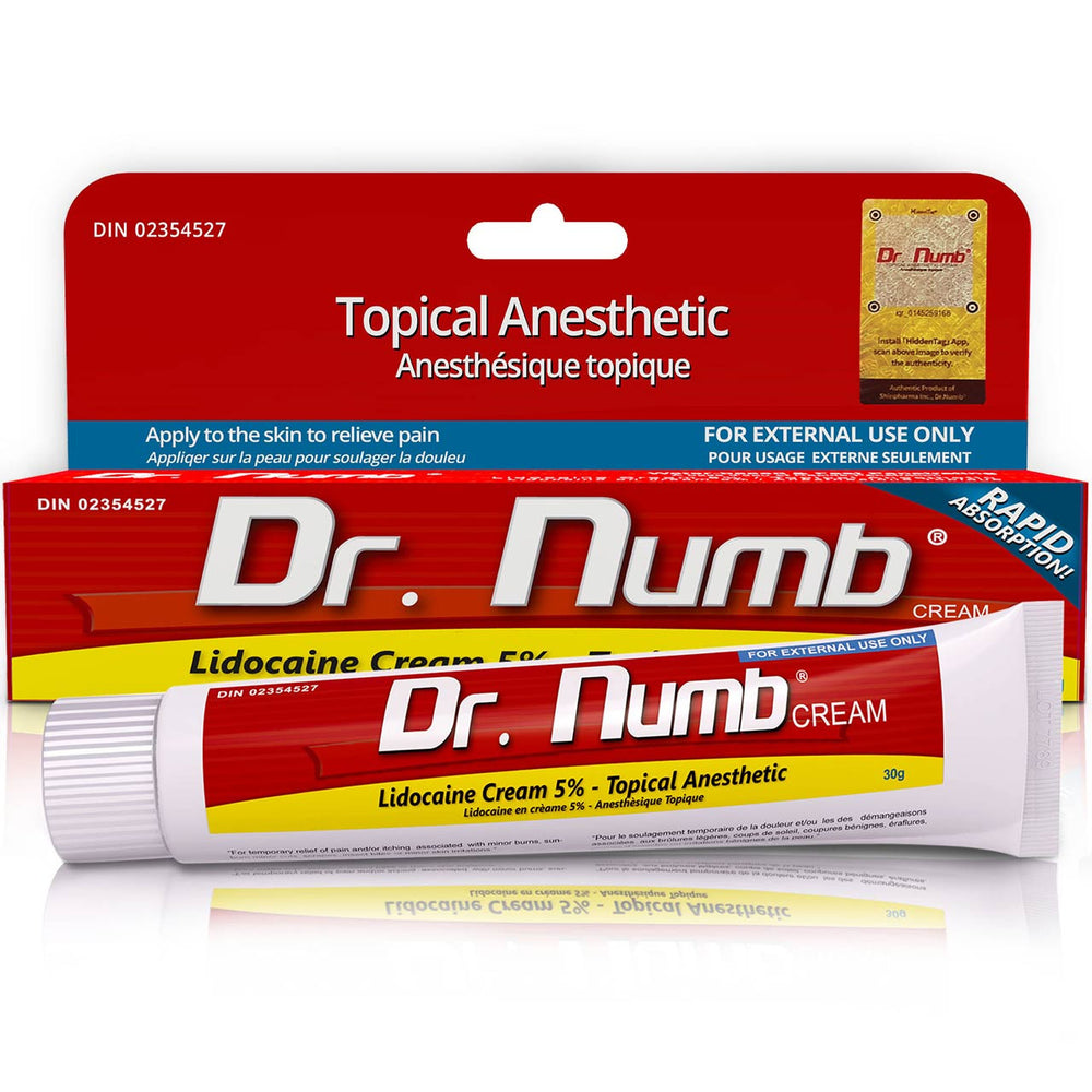 Dr. Numb Numbing cream, permanent makeup numbing cream, topical anesthetic, numbing gel, pmu numbing cream, lidocaine cream new tube with packaging