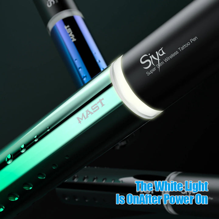 Dragonhawk Mast Siya Wireless Rotary Pen Machine for PMU SMP White On Light