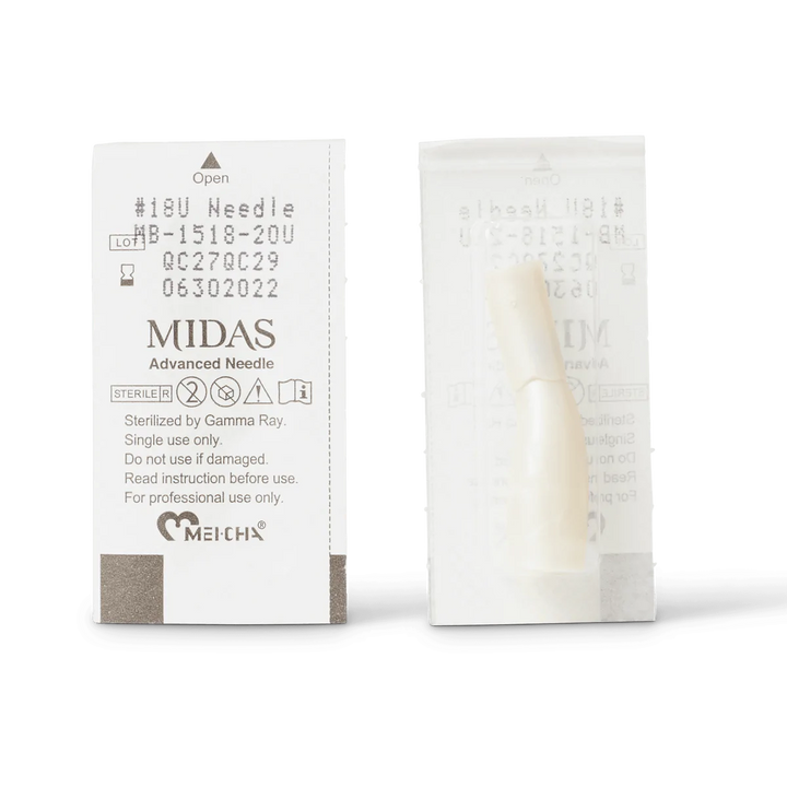 Midas #18U 0.20mm Microblading Needle in packaging