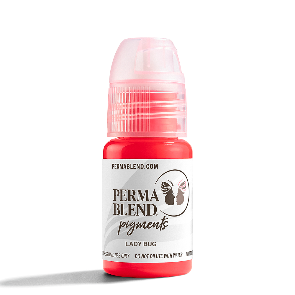 Ladybug Lip tattoo pigment by Perma Blend, Permanent makeup pigment, lip tattoo ink front view
