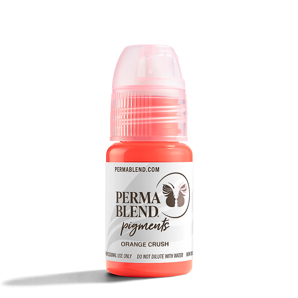 Orange Crush Lip tattoo pigment by Perma Blend, Permanent makeup pigment, lip tattoo ink front view