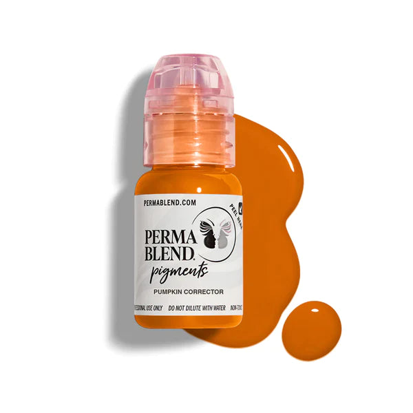 Pumpkin Corrector pigment with colour, permanent makeup ink, permanent makeup pigment colour corrector toner, perma blend front