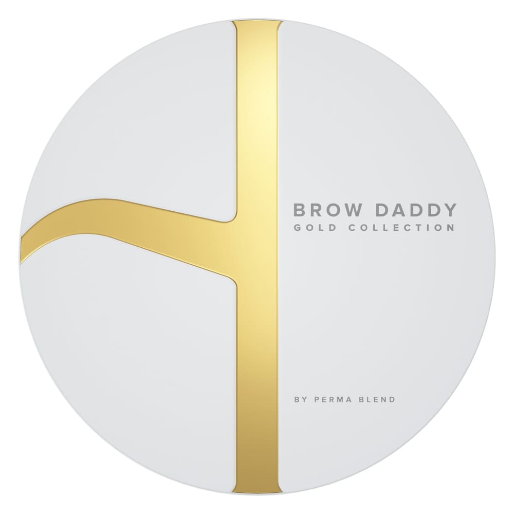 Brow Daddy Gold Collection, permanent makeup tattoo ink, permanent makeup tattoo pigment, perma blend, brow daddy packaging