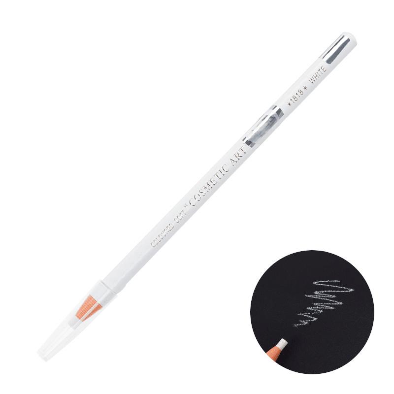 Pre-draw Eyebrow Wax Pencil White, permanent makeup pencil, pmu brow pencil, brow pencil for permanent makeup front view close up